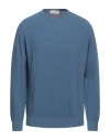 Filippo De Laurentiis Man Sweater Slate Blue Size 44 Cotton
