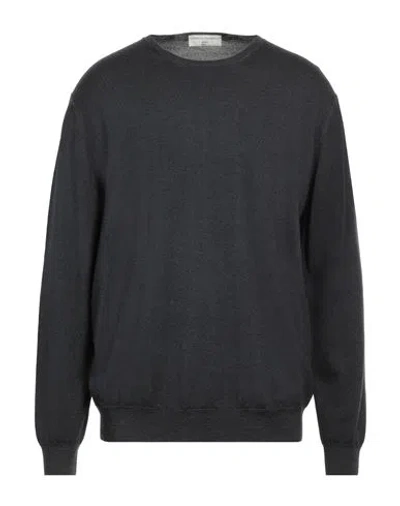 Filippo De Laurentiis Man Sweater Steel Grey Size 36 Merino Wool In Black
