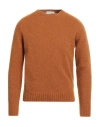 Filippo De Laurentiis Man Sweater Tan Size 48 Alpaca Wool, Merino Wool, Polyamide In Orange