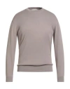 Filippo De Laurentiis Man Sweater Taupe Size 46 Cotton In Gray