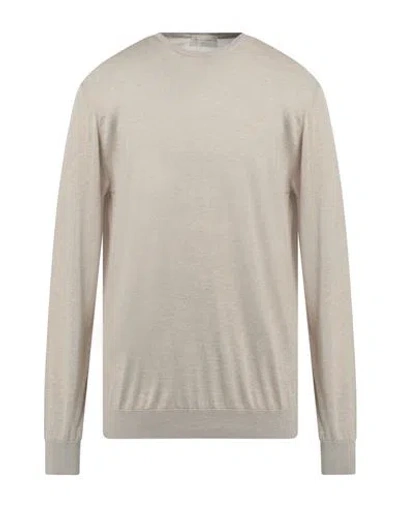 Filippo De Laurentiis Man Sweater Taupe Size 46 Silk, Cotton In Grey