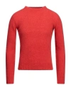 Filippo De Laurentiis Man Sweater Tomato Red Size 44 Merino Wool, Cashmere, Polyamide
