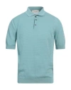 Filippo De Laurentiis Man Sweater Turquoise Size 36 Cotton