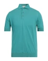 Filippo De Laurentiis Man Sweater Turquoise Size 38 Cotton In Blue