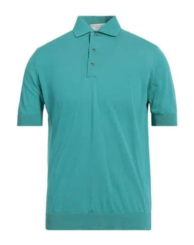 Filippo De Laurentiis Man Sweater Turquoise Size 38 Cotton In Blue