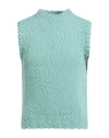Filippo De Laurentiis Man Sweater Turquoise Size 38 Merino Wool, Polyamide In Blue
