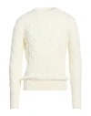 Filippo De Laurentiis Man Sweater White Size 44 Cotton In Neutral
