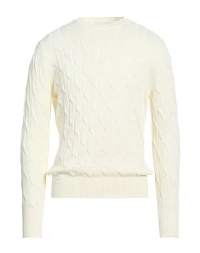 Filippo De Laurentiis Man Sweater White Size 44 Cotton In Neutral
