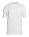 Filippo De Laurentiis Man Sweater White Size 46 Cotton In Bianco