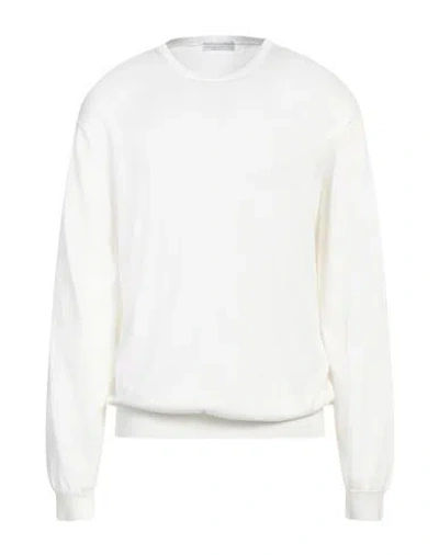 Filippo De Laurentiis Man Sweater White Size 46 Cotton