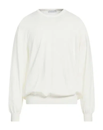 Filippo De Laurentiis Man Sweater White Size 48 Cotton