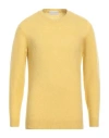 Filippo De Laurentiis Man Sweater Yellow Size 42 Cashmere, Silk, Polyester In Yellow