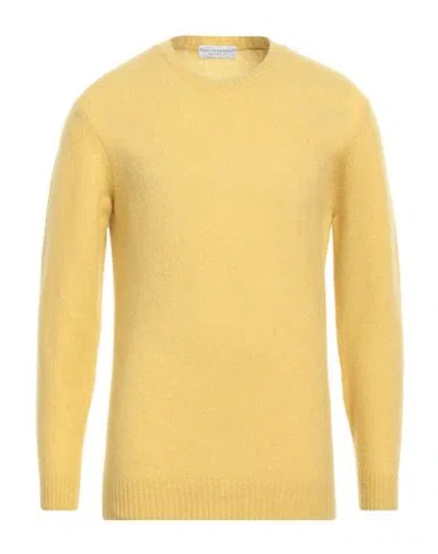 Filippo De Laurentiis Man Sweater Yellow Size 42 Cashmere, Silk, Polyester