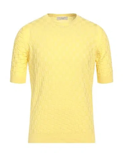 Filippo De Laurentiis Man Sweater Yellow Size 40 Cotton