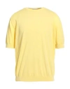 Filippo De Laurentiis Man Sweater Yellow Size 48 Cotton