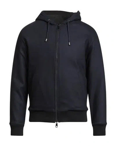 Filippo De Laurentiis Man Sweatshirt Midnight Blue Size 50 Virgin Wool, Elastane