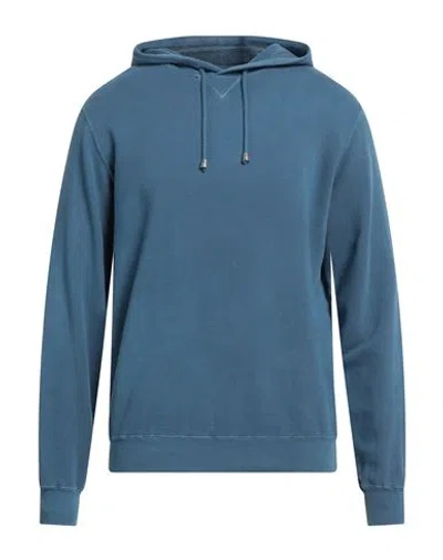Filippo De Laurentiis Man Sweatshirt Slate Blue Size 44 Cotton