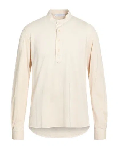 Filippo De Laurentiis Man T-shirt Beige Size 44 Cotton In Metallic