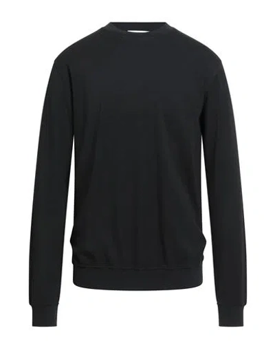 Filippo De Laurentiis Merino Wool Sweater With Classic Crew Neckline In Black