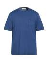 Filippo De Laurentiis Man T-shirt Blue Size 42 Pima Cotton In Blue