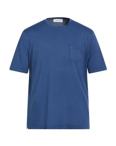 Filippo De Laurentiis Man T-shirt Blue Size 42 Pima Cotton