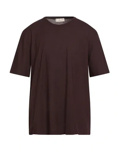 Filippo De Laurentiis Man T-shirt Burgundy Size 50 Cotton In Brown