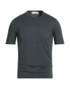 Filippo De Laurentiis Man T-shirt Charcoal Size 36 Pima Cotton In Gray