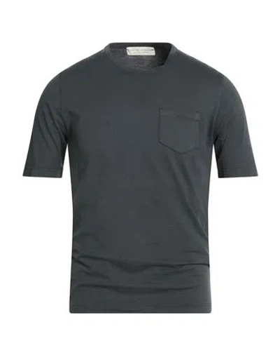 Filippo De Laurentiis Man T-shirt Charcoal Size 36 Pima Cotton In Gray