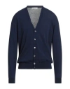 Filippo De Laurentiis Man Cardigan Navy Size 46 Cotton In Blue