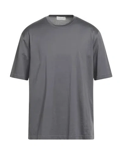 Filippo De Laurentiis Man T-shirt Grey Size 46 Cotton In Gray