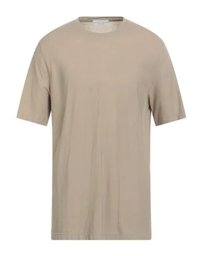 Filippo De Laurentiis Man T-shirt Khaki Size 46 Cotton In Beige
