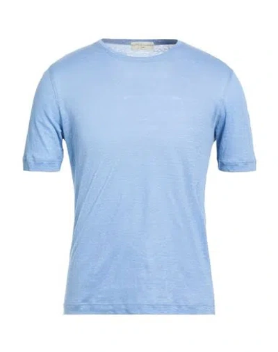Filippo De Laurentiis Man T-shirt Light Blue Size 44 Linen