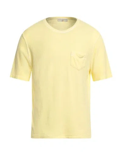 Filippo De Laurentiis Man T-shirt Light Yellow Size 40 Cotton