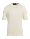 Filippo De Laurentiis Man T-shirt Pastel Yellow Size 42 Linen, Elastane