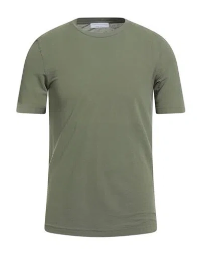 Filippo De Laurentiis Man T-shirt Military Green Size 36 Cotton