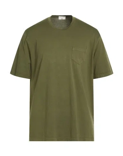 Filippo De Laurentiis Man T-shirt Military Green Size 46 Cotton