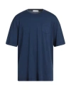 Filippo De Laurentiis Man T-shirt Navy Size 50 Cotton In Blue