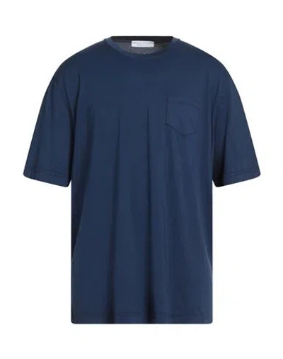 Filippo De Laurentiis Man T-shirt Navy Size 50 Cotton In Blue