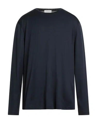 Filippo De Laurentiis Man T-shirt Navy Size 50 Cotton In Blue