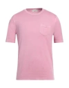 Filippo De Laurentiis Man T-shirt Pink Size 40 Cotton