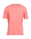Filippo De Laurentiis Man T-shirt Salmon Pink Size 40 Cotton