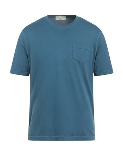 Filippo De Laurentiis Man T-shirt Slate Blue Size 42 Cotton In Blue