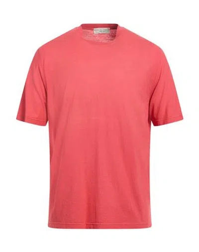 Filippo De Laurentiis Man T-shirt Coral Size 42 Cotton In Red
