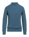 Filippo De Laurentiis Man Turtleneck Azure Size 44 Merino Wool In Blue