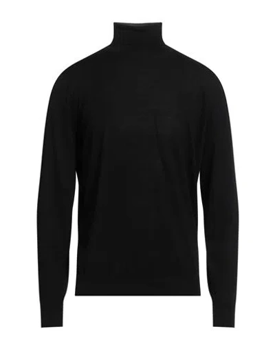 Filippo De Laurentiis Man Turtleneck Black Size 44 Merino Wool