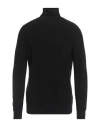 Filippo De Laurentiis Man Turtleneck Midnight Blue Size 44 Merino Wool In Black