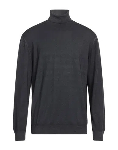 Filippo De Laurentiis Man Turtleneck Black Size 48 Merino Wool In Black