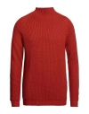 Filippo De Laurentiis Man Turtleneck Brick Red Size 44 Merino Wool In Red