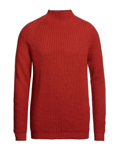 Filippo De Laurentiis Man Turtleneck Brick Red Size 44 Merino Wool