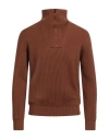 Filippo De Laurentiis Man Turtleneck Brown Size 44 Merino Wool
